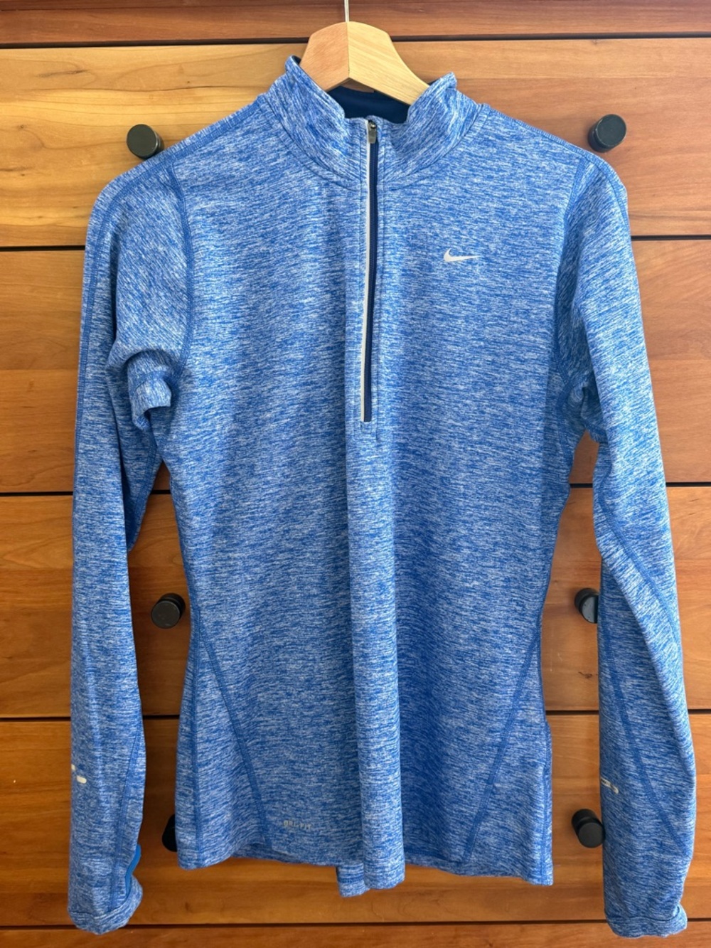 Nike Blue Heather 1/4 Zip Performance Pullover